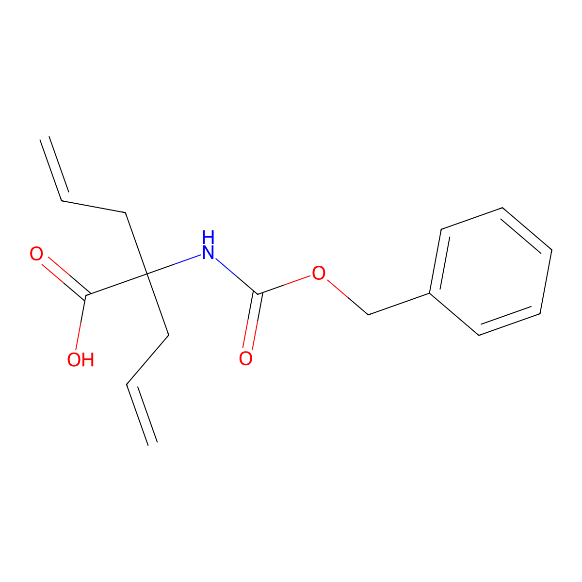 2-{[(Benzyloxy)carbonyl]amino}-2-(prop-2-en-1-yl)pent-4-enoic acid molecular structure, CAS 2680834-15-3
