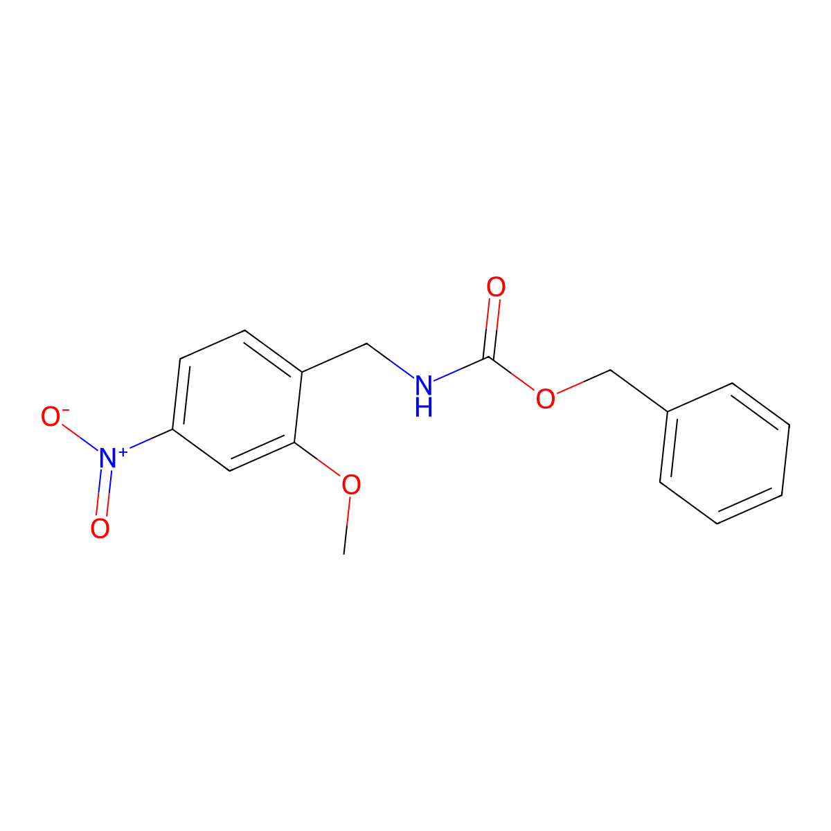 benzyl N-[(2-methoxy-4-nitrophenyl)methyl]carbamate molecular structure, CAS 2680834-34-6