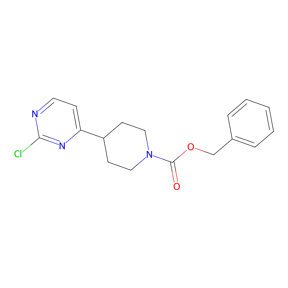 Benzyl 4-(2-chloropyrimidin-4-yl)piperidine-1-carboxylate molecular structure, CAS 2680834-39-1
