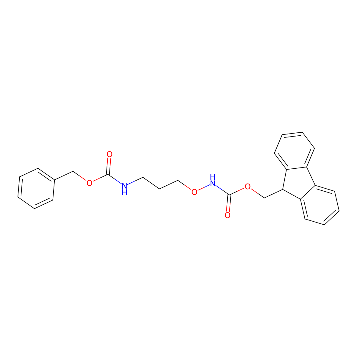 (9H-fluoren-9-yl)methyl N-(3-{[(benzyloxy)carbonyl]amino}propoxy)carbamate molecular structure, CAS 2680834-62-0