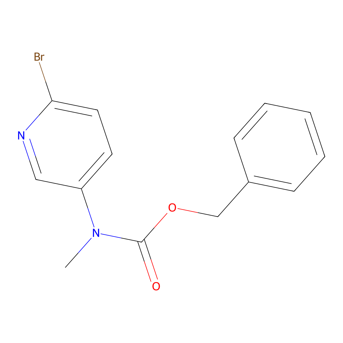 benzyl N-(6-bromopyridin-3-yl)-N-methylcarbamate molecular structure, CAS 2680834-69-7