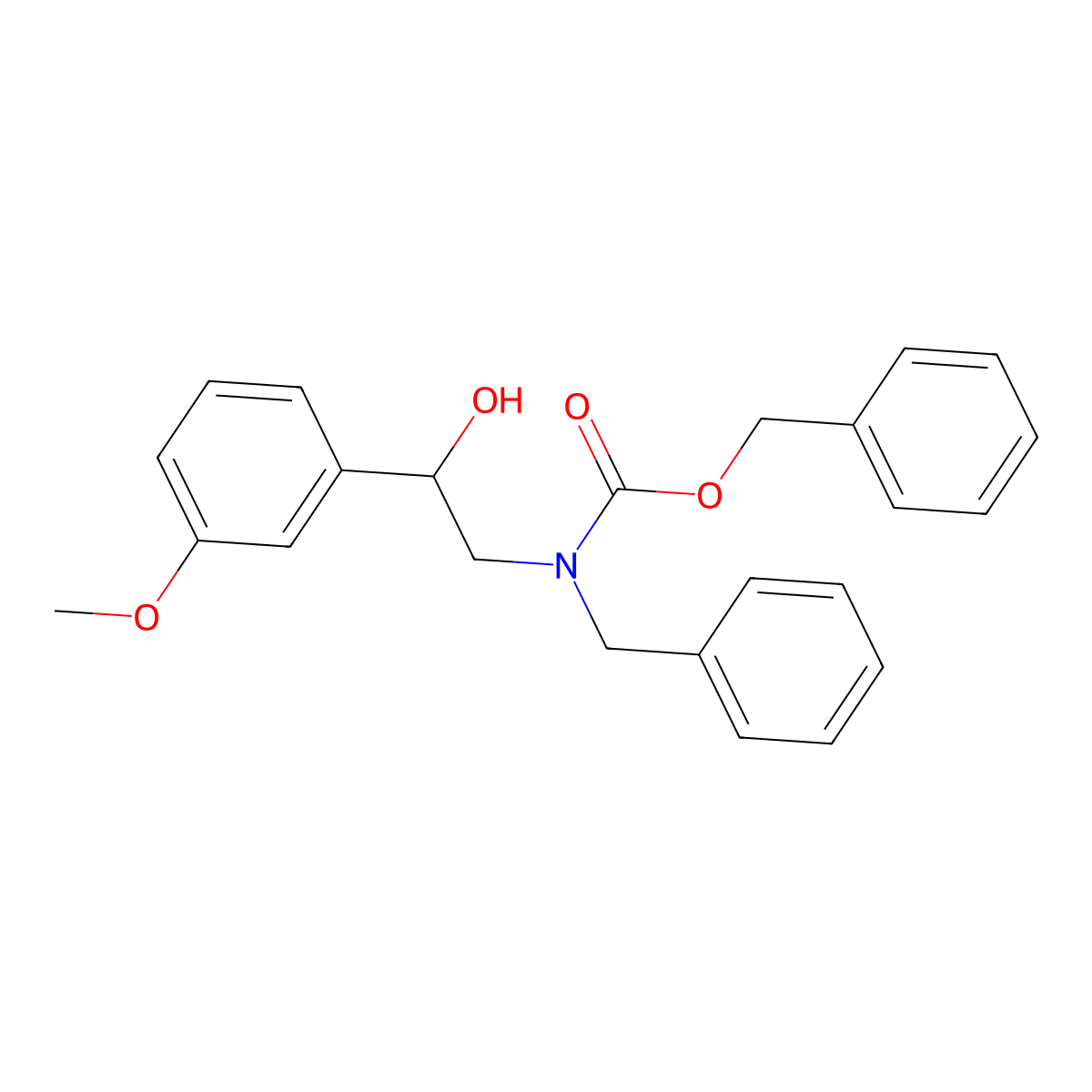 benzyl N-benzyl-N-[2-hydroxy-2-(3-methoxyphenyl)ethyl]carbamate molecular structure, CAS 2680834-73-3