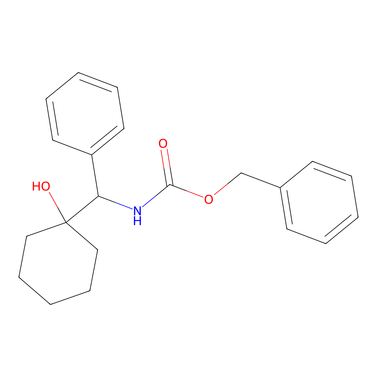 benzyl N-[(1-hydroxycyclohexyl)(phenyl)methyl]carbamate molecular structure, CAS 2680834-85-7