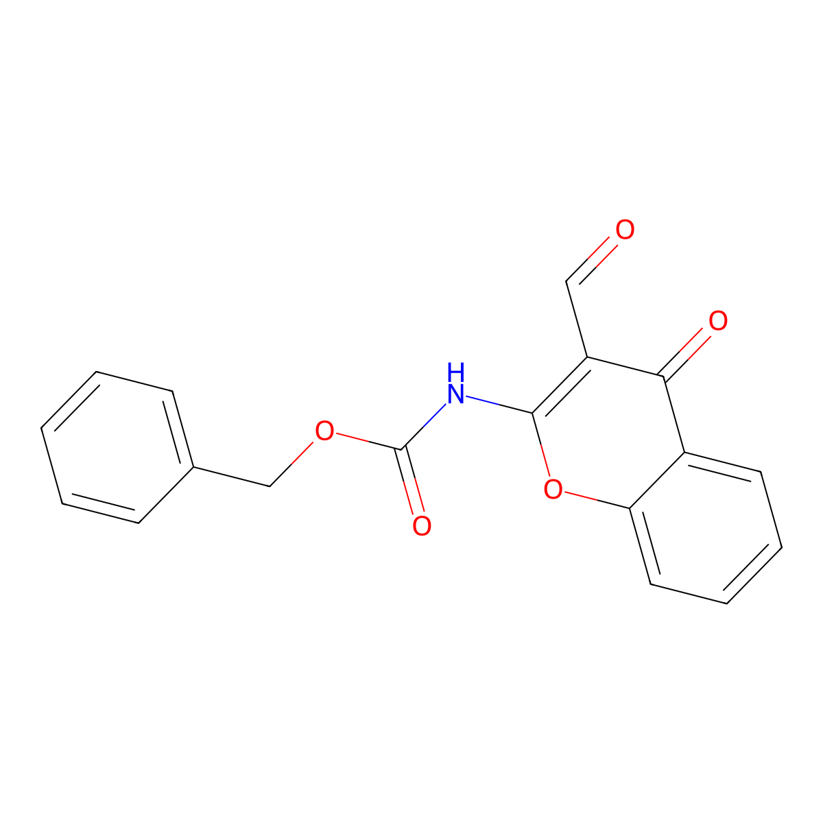 benzyl N-(3-formyl-4-oxo-4H-chromen-2-yl)carbamate molecular structure, CAS 2680834-88-0