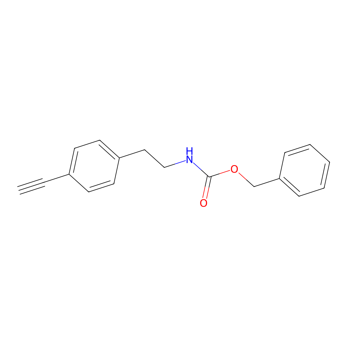 benzyl N-[2-(4-ethynylphenyl)ethyl]carbamate molecular structure, CAS 2680835-05-4