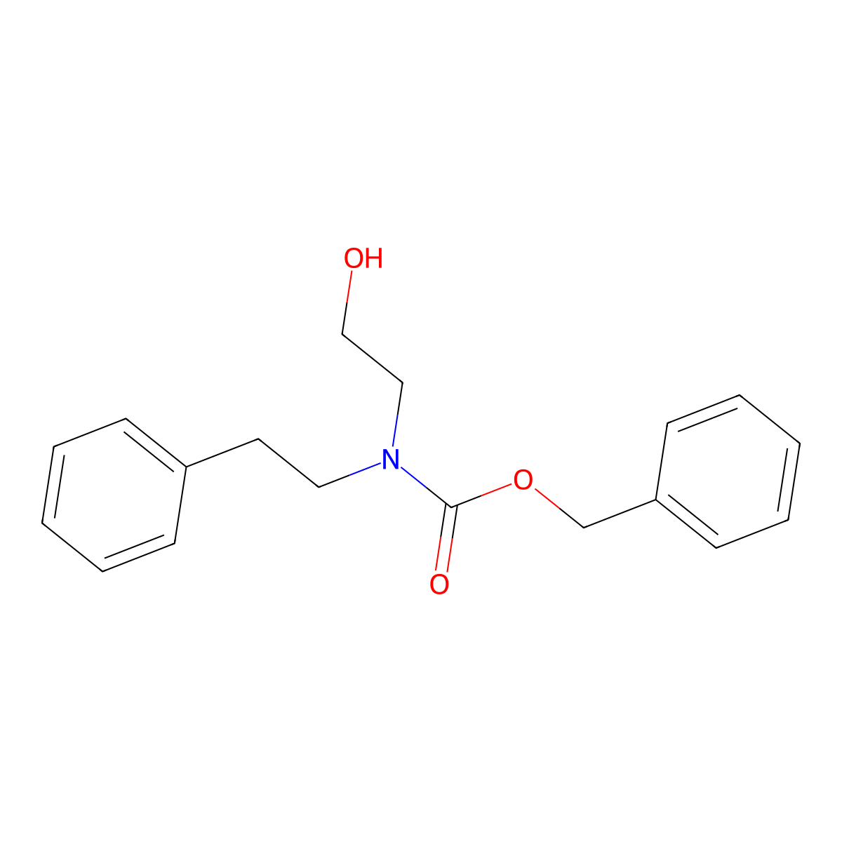 benzyl N-(2-hydroxyethyl)-N-(2-phenylethyl)carbamate molecular structure, CAS 2680835-07-6