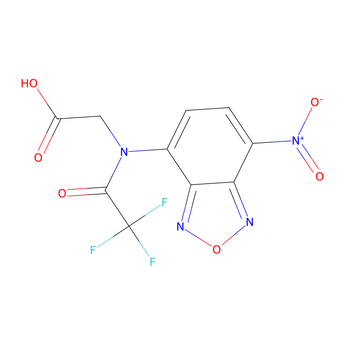 2-[2,2,2-trifluoro-N-(7-nitro-2,1,3-benzoxadiazol-4-yl)acetamido]acetic acid molecular structure, CAS 2680835-15-6