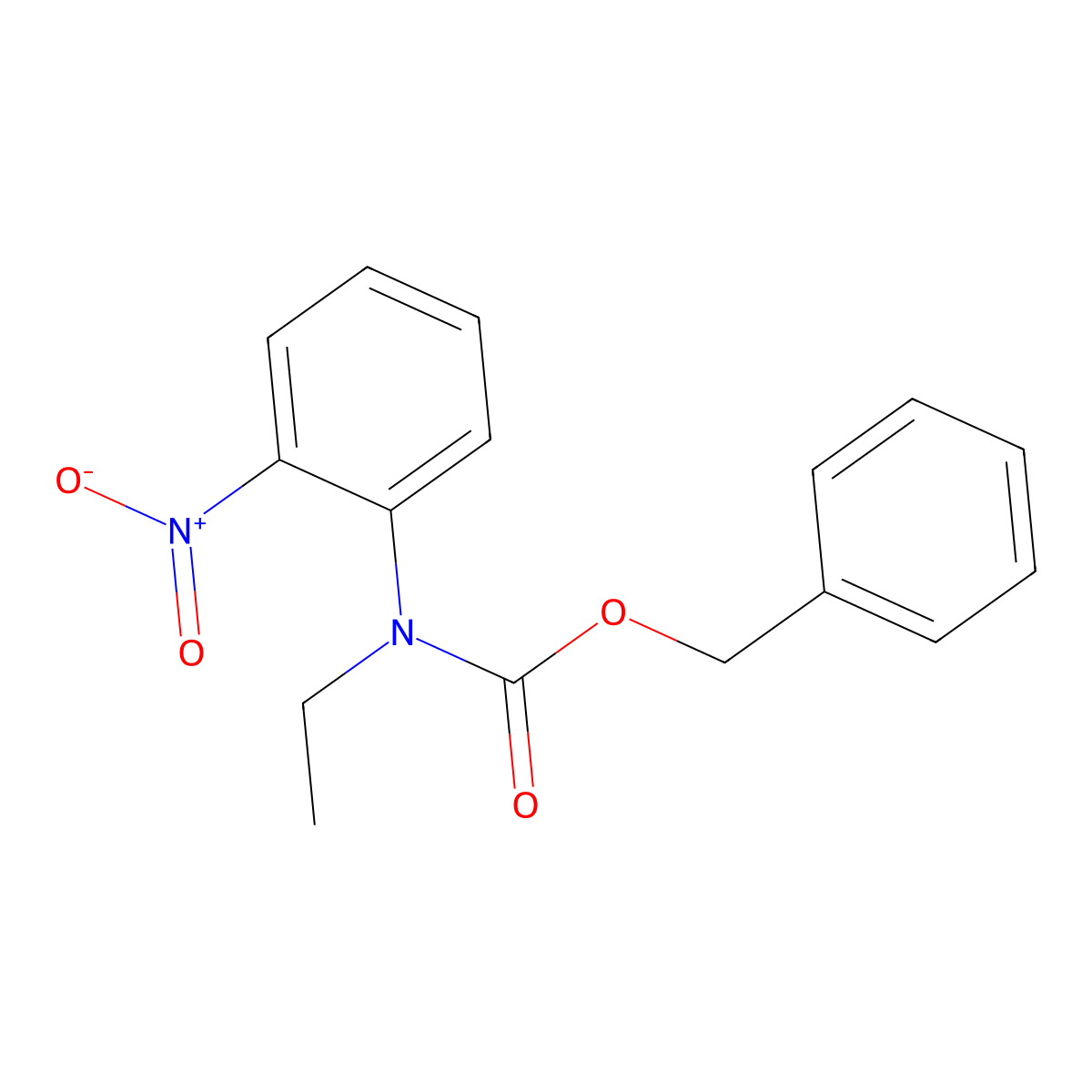 benzyl N-ethyl-N-(2-nitrophenyl)carbamate molecular structure, CAS 2680835-21-4