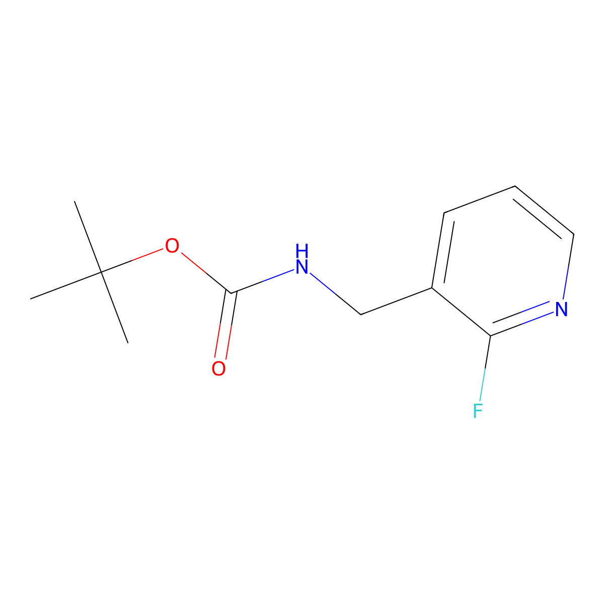 tert-butyl N-[(2-fluoropyridin-3-yl)methyl]carbamate molecular structure, CAS 2680835-29-2