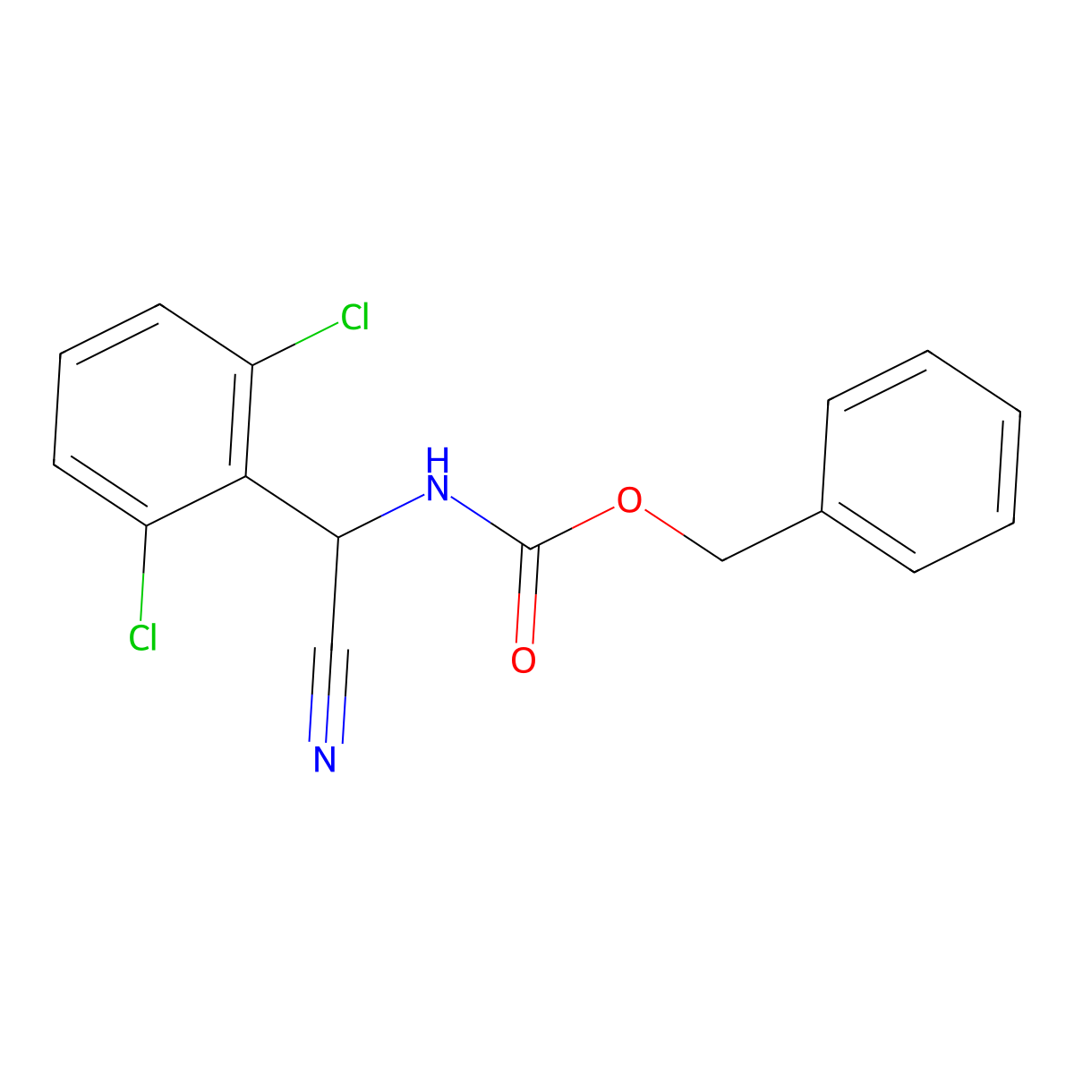 benzyl N-[cyano(2,6-dichlorophenyl)methyl]carbamate molecular structure, CAS 2680835-34-9