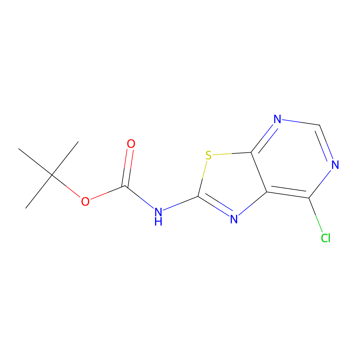 tert-butyl N-{7-chloro-[1,3]thiazolo[5,4-d]pyrimidin-2-yl}carbamate molecular structure, CAS 2680835-37-2