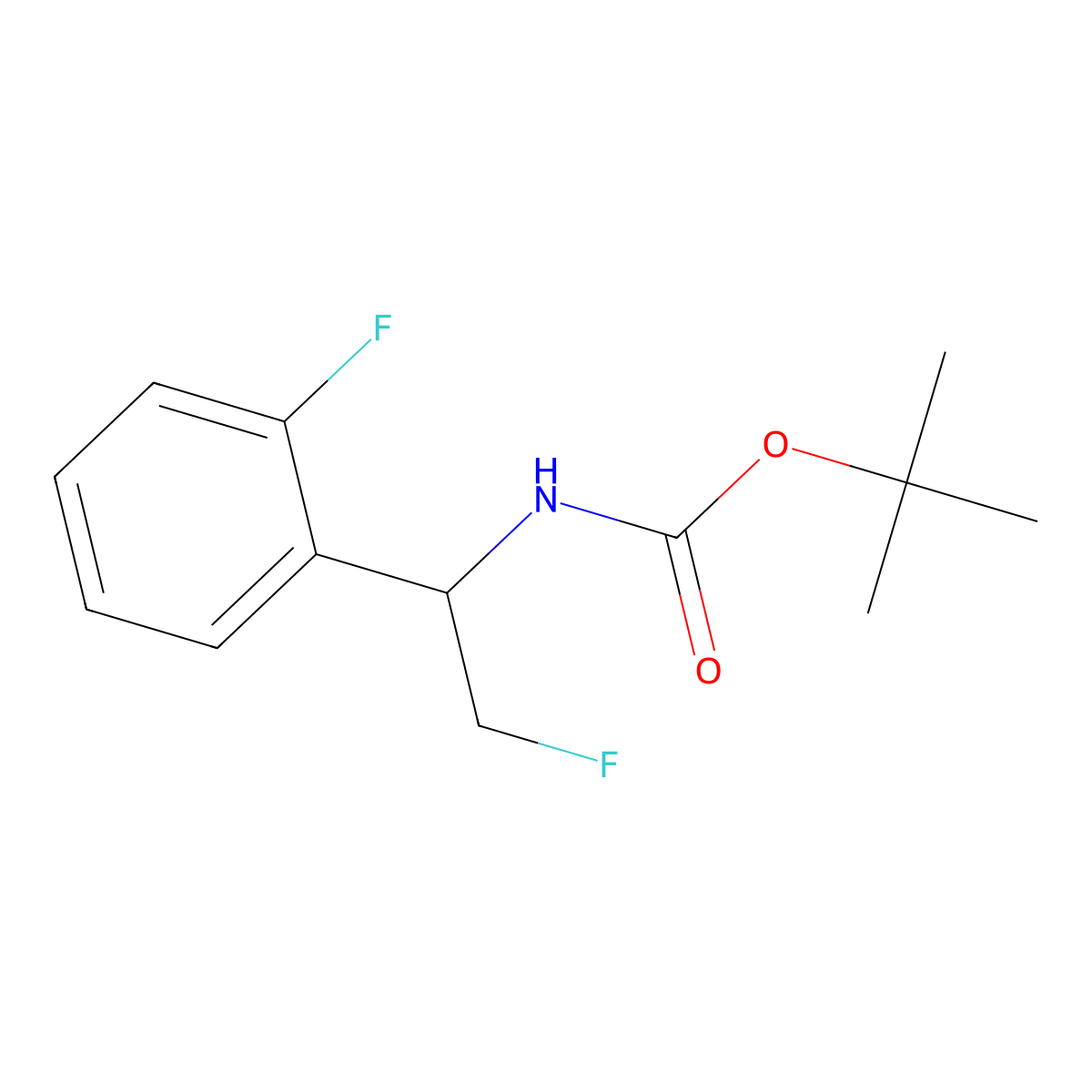 tert-butyl N-[2-fluoro-1-(2-fluorophenyl)ethyl]carbamate molecular structure, CAS 2680835-54-3