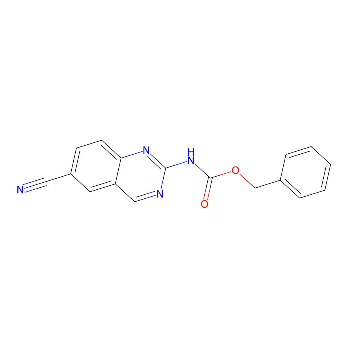 benzyl N-(6-cyanoquinazolin-2-yl)carbamate molecular structure, CAS 2680835-62-3