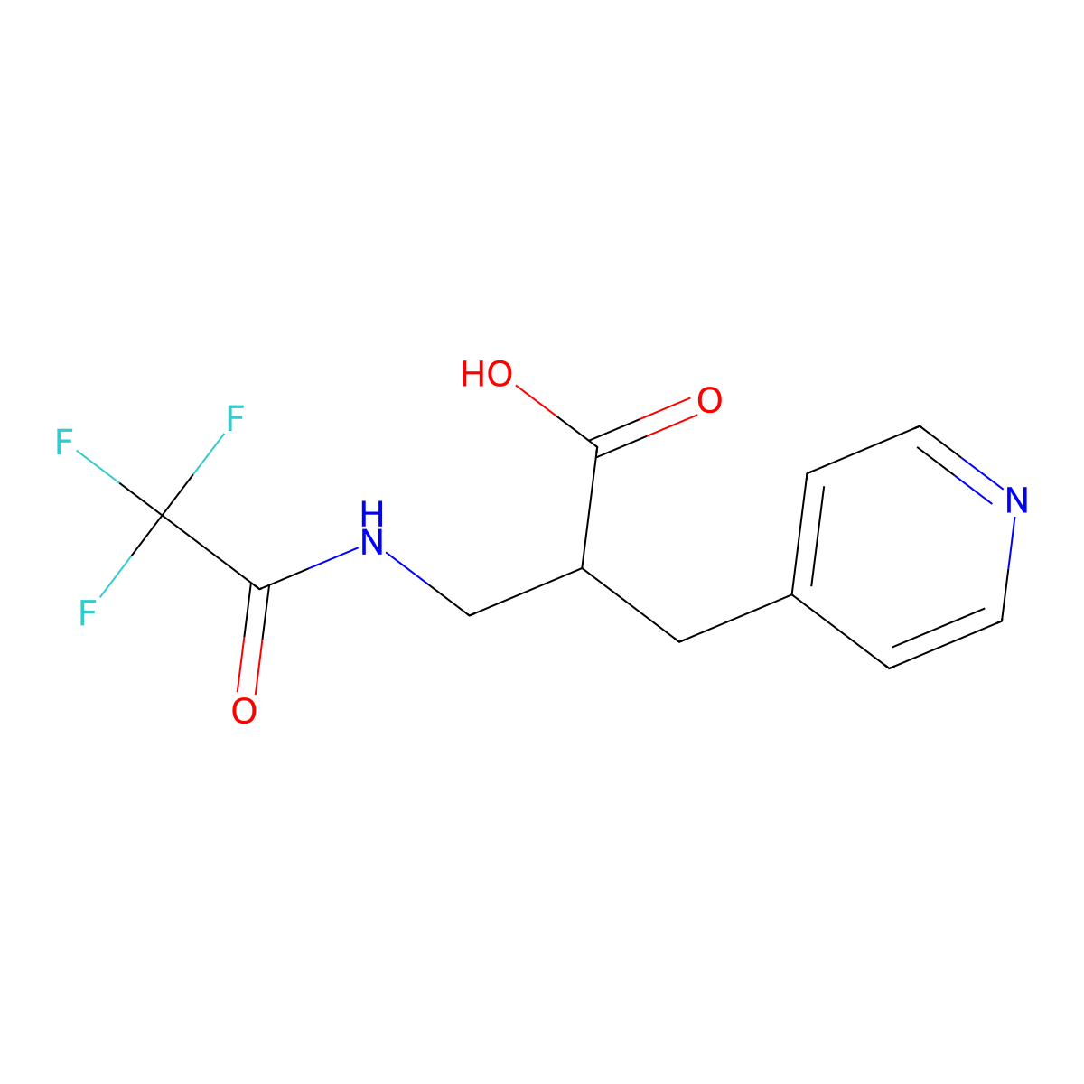 2-[(Pyridin-4-yl)methyl]-3-(2,2,2-trifluoroacetamido)propanoic acid molecular structure, CAS 2680835-95-2