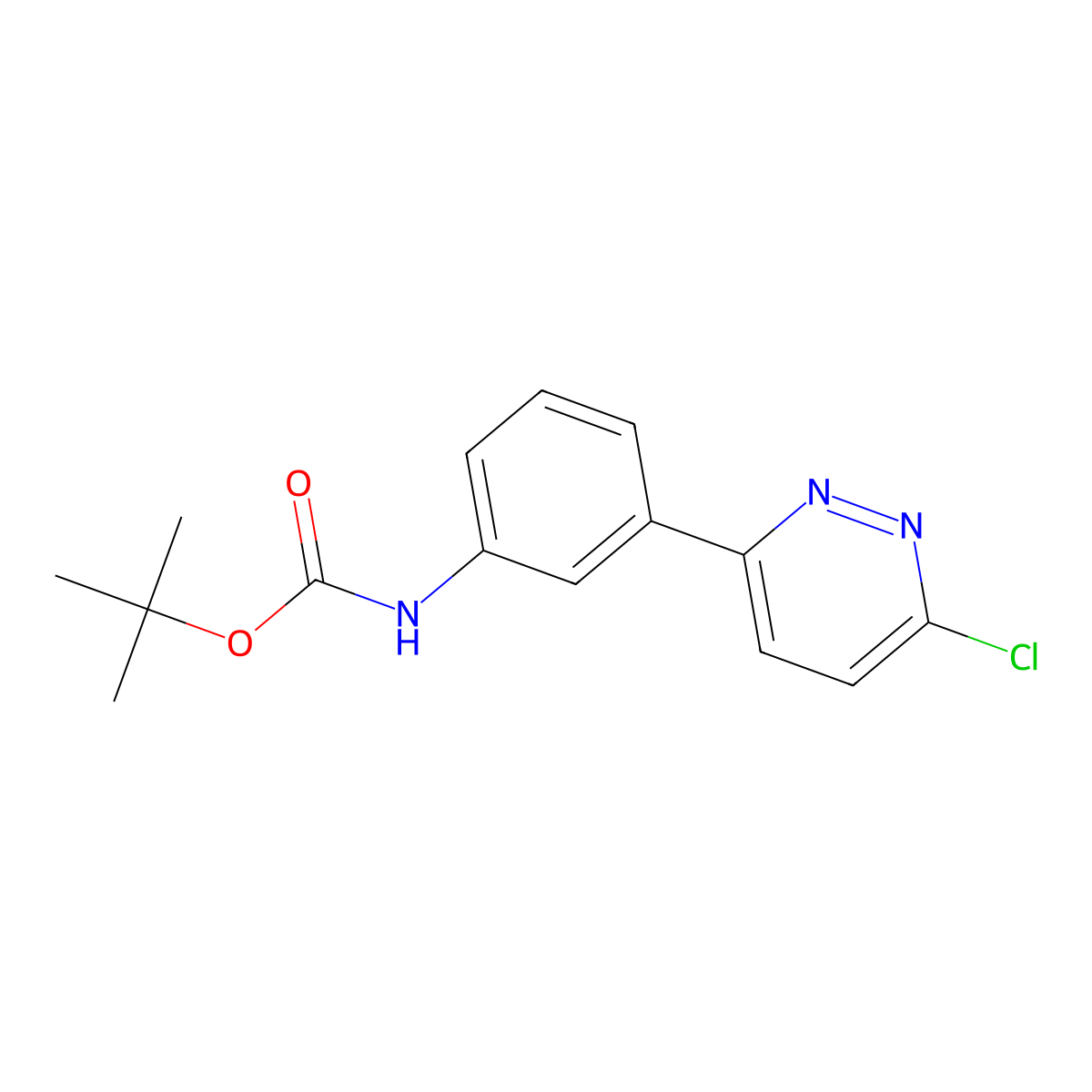 tert-butyl N-[3-(6-chloropyridazin-3-yl)phenyl]carbamate molecular structure, CAS 2680835-97-4