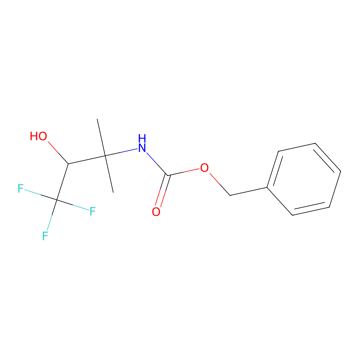 benzyl N-(4,4,4-trifluoro-3-hydroxy-2-methylbutan-2-yl)carbamate molecular structure, CAS 2680836-11-5