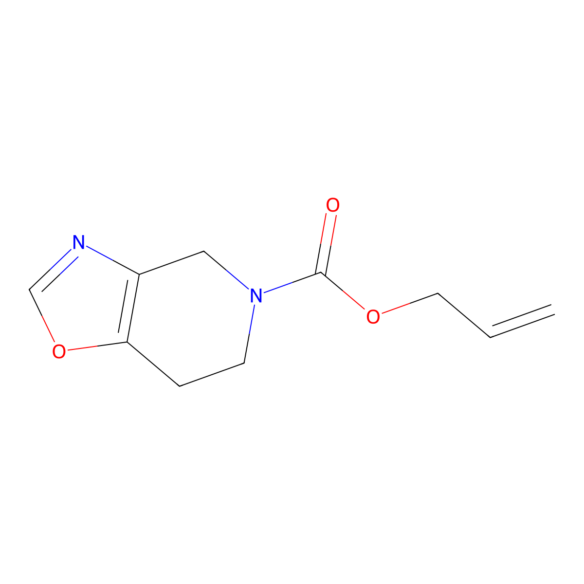 prop-2-en-1-yl 4H,5H,6H,7H-[1,3]oxazolo[4,5-c]pyridine-5-carboxylate molecular structure, CAS 2680836-24-0
