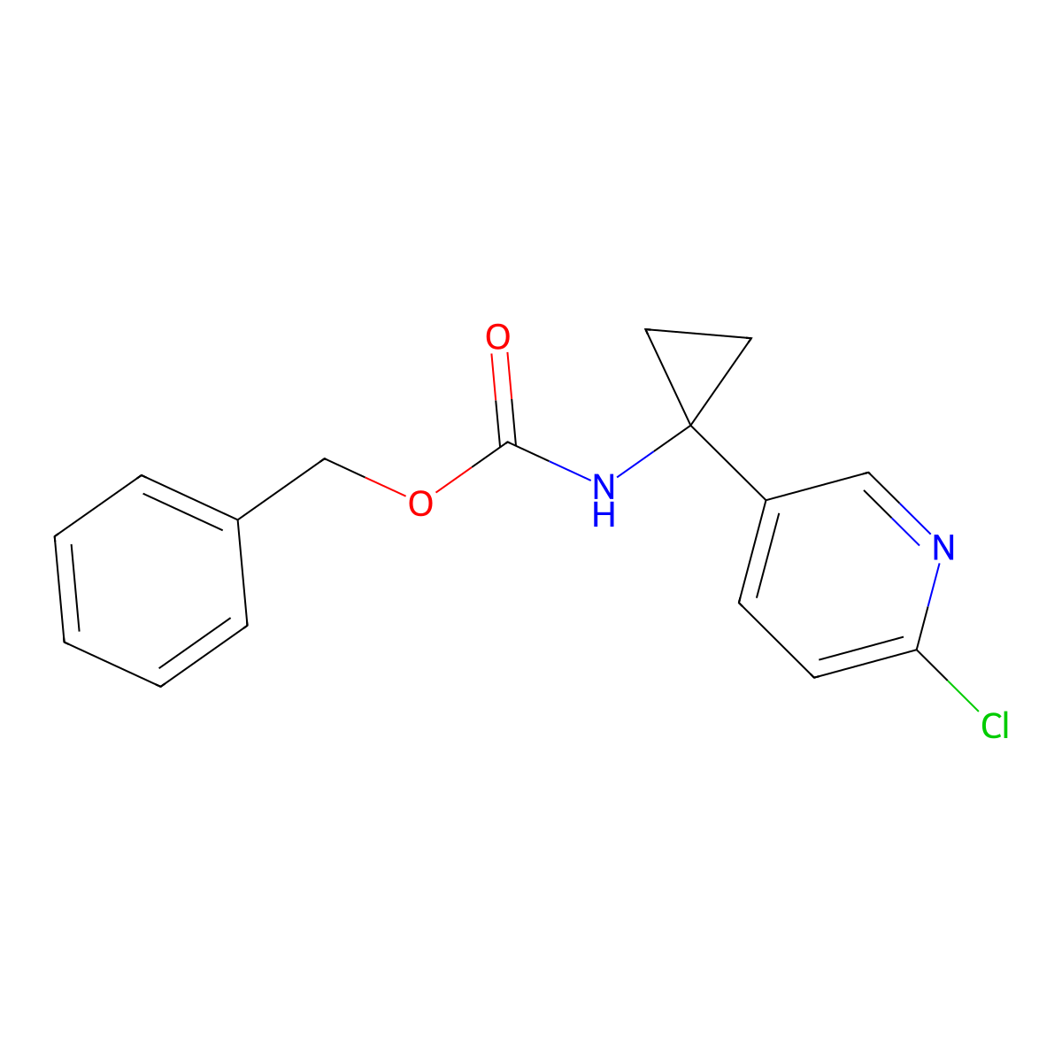 benzyl N-[1-(6-chloropyridin-3-yl)cyclopropyl]carbamate molecular structure, CAS 2680836-39-7