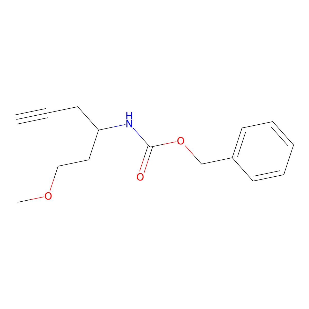 benzyl N-(1-methoxyhex-5-yn-3-yl)carbamate molecular structure, CAS 2680836-68-2