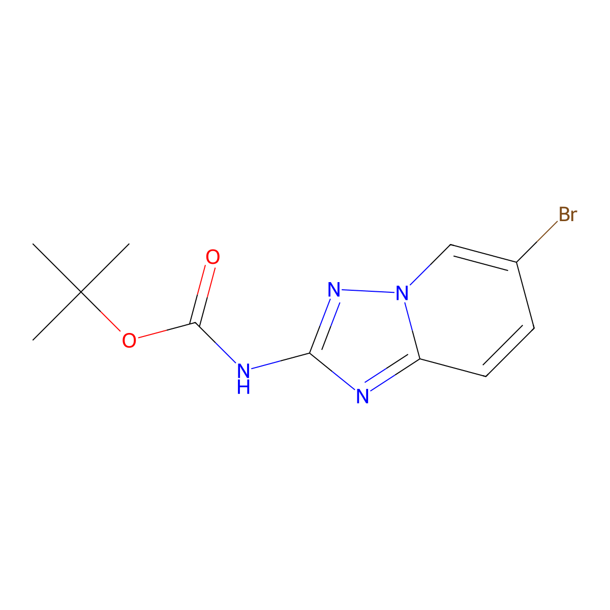 tert-butyl N-{6-bromo-[1,2,4]triazolo[1,5-a]pyridin-2-yl}carbamate molecular structure, CAS 2680836-69-3