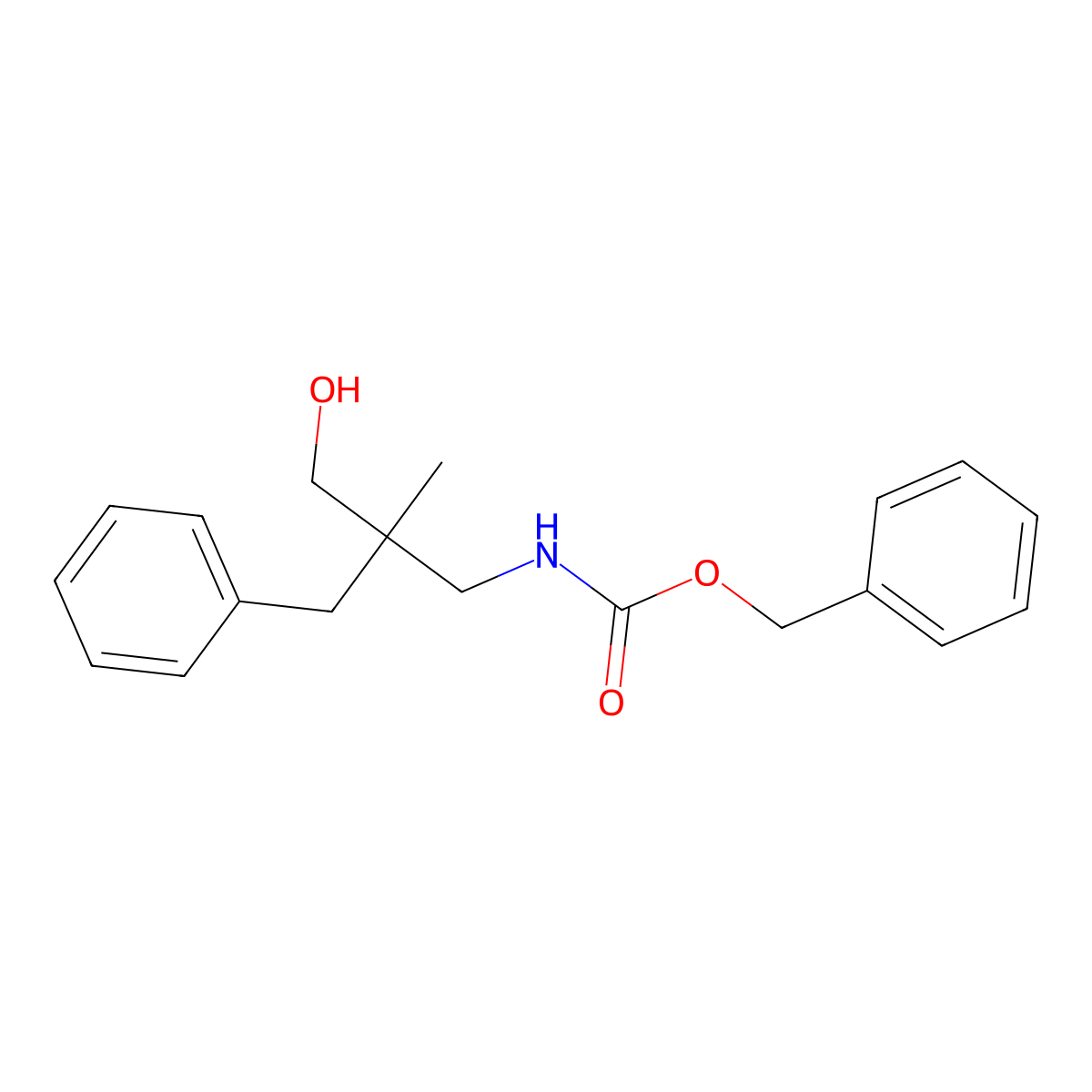 benzyl N-(2-benzyl-3-hydroxy-2-methylpropyl)carbamate molecular structure, CAS 2680836-94-4