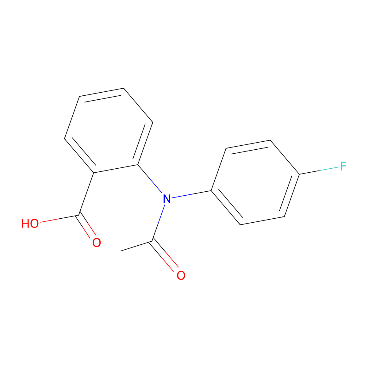 2-[N-(4-fluorophenyl)acetamido]benzoic acid molecular structure, CAS 2680836-97-7