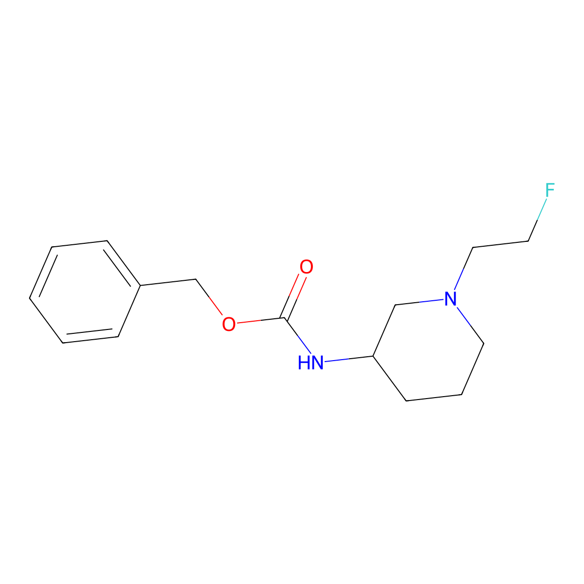 benzyl N-[1-(2-fluoroethyl)piperidin-3-yl]carbamate molecular structure, CAS 2680837-23-2
