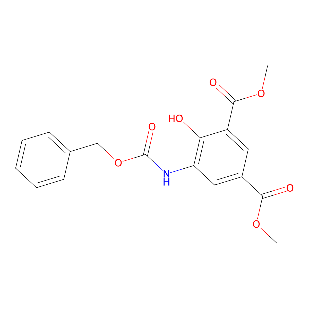 1,3-Dimethyl 5-{[(benzyloxy)carbonyl]amino}-4-hydroxybenzene-1,3-dicarboxylate molecular structure, CAS 2680837-28-7