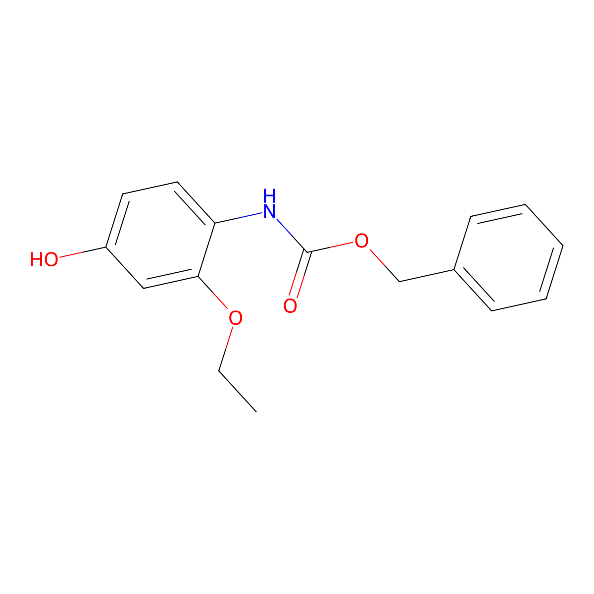 benzyl N-(2-ethoxy-4-hydroxyphenyl)carbamate molecular structure, CAS 2680837-93-6