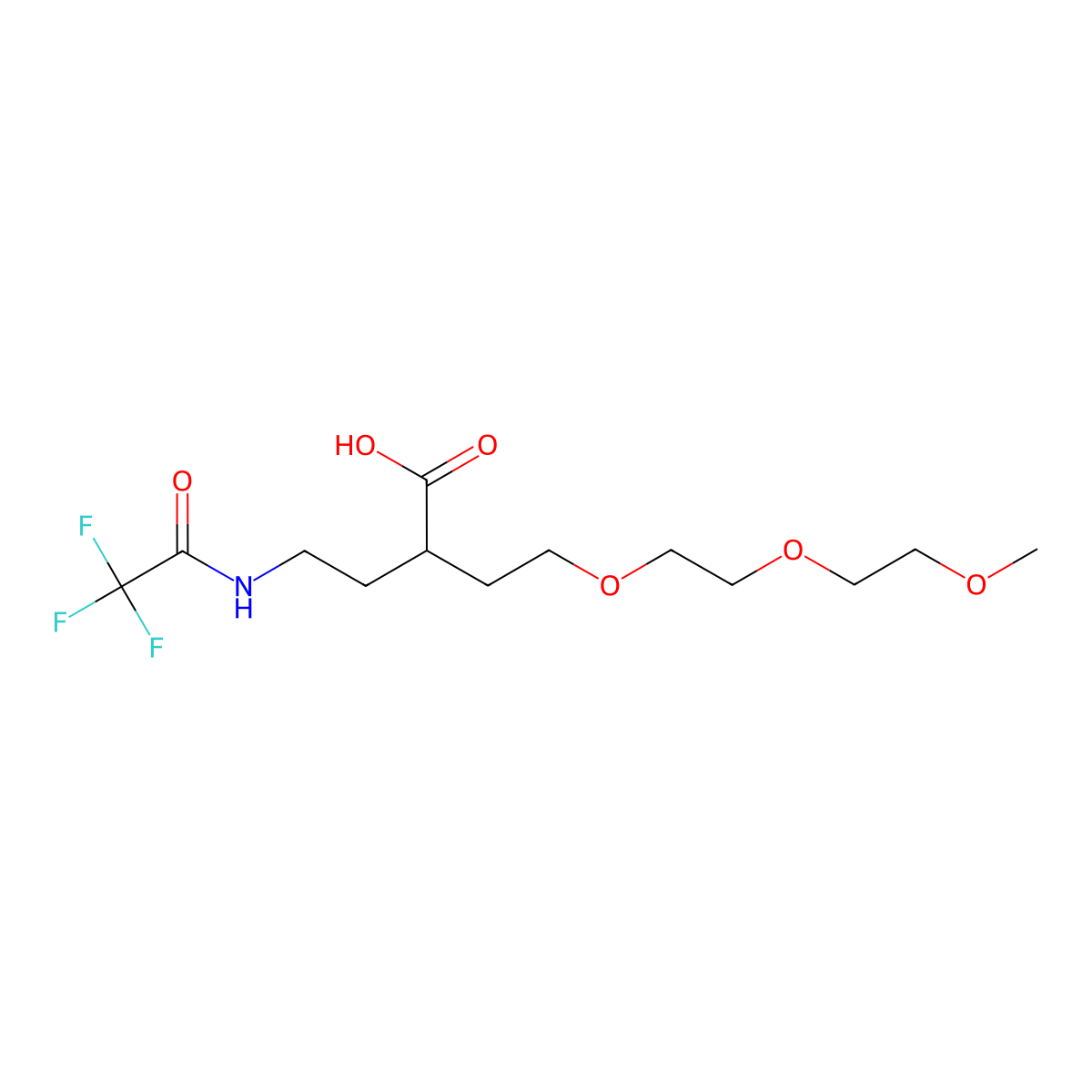 4-[2-(2-Methoxyethoxy)ethoxy]-2-[2-(2,2,2-trifluoroacetamido)ethyl]butanoic acid molecular structure, CAS 2680838-06-4