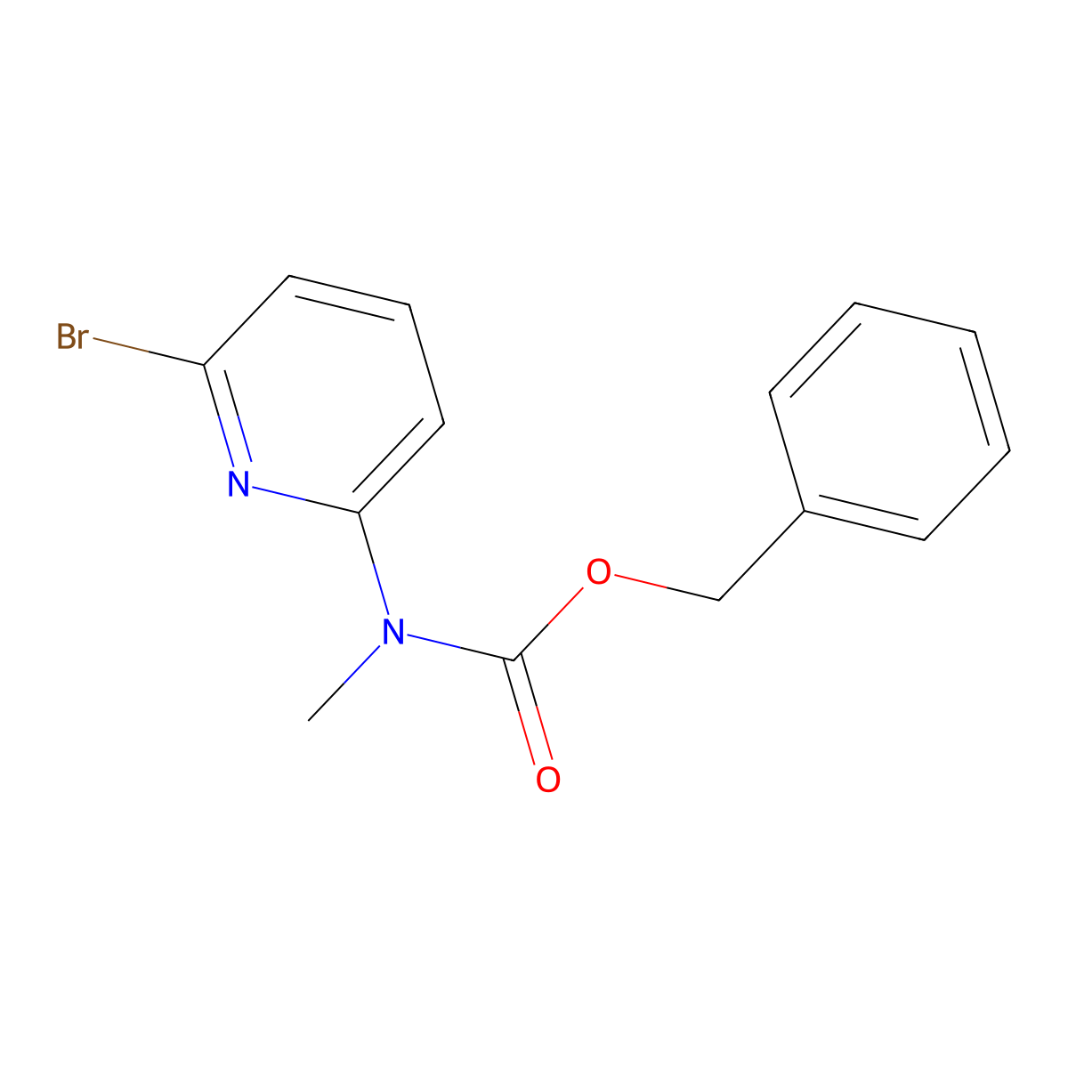 benzyl N-(6-bromopyridin-2-yl)-N-methylcarbamate molecular structure, CAS 2680838-09-7