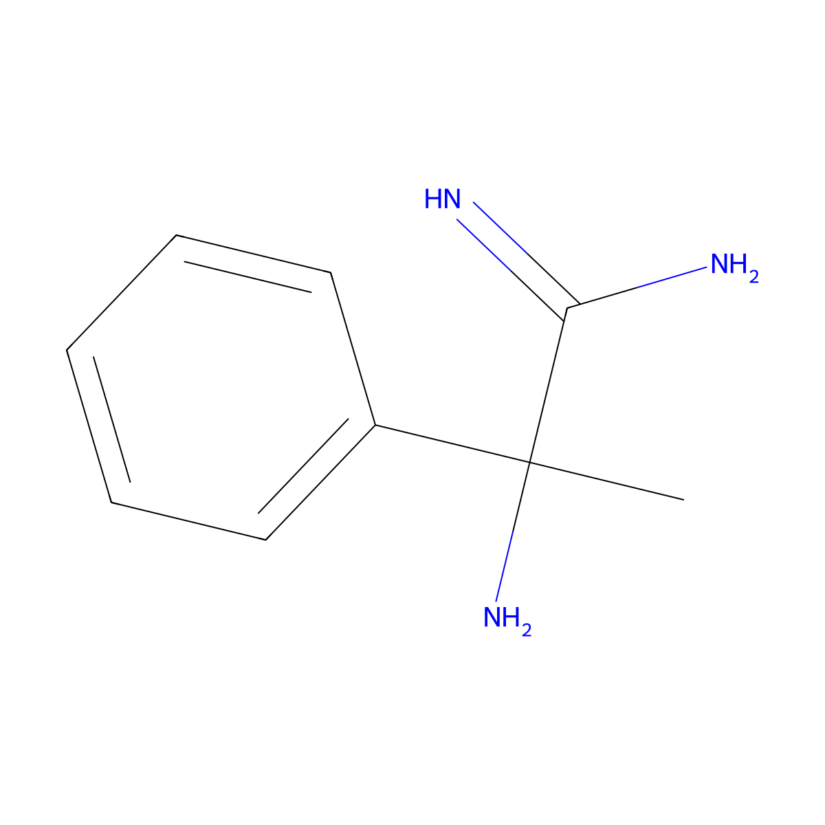 2-Amino-2-phenylpropanimidamide molecular structure, CAS 2680838-25-7