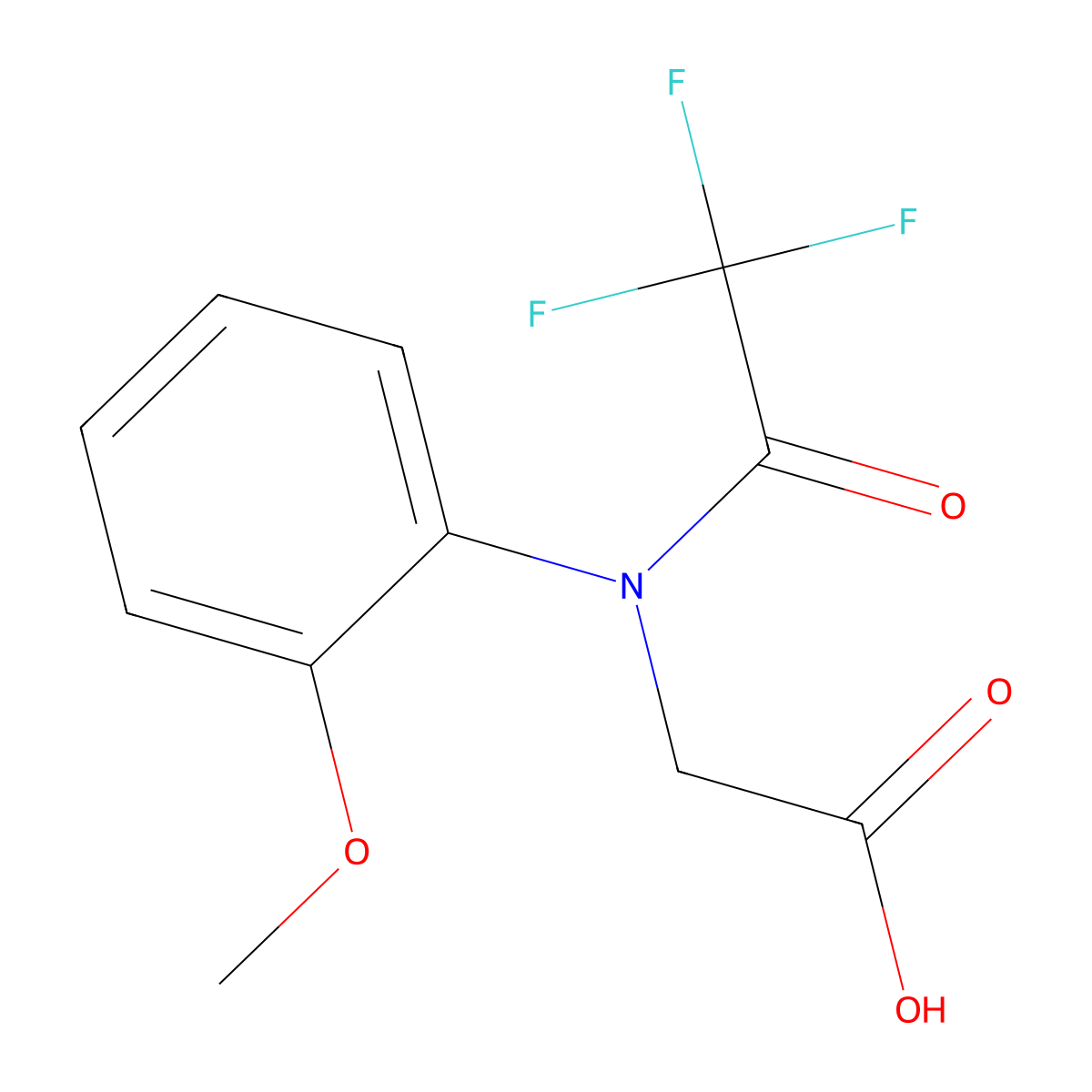 2-[2,2,2-trifluoro-N-(2-methoxyphenyl)acetamido]acetic acid molecular structure, CAS 2680838-31-5
