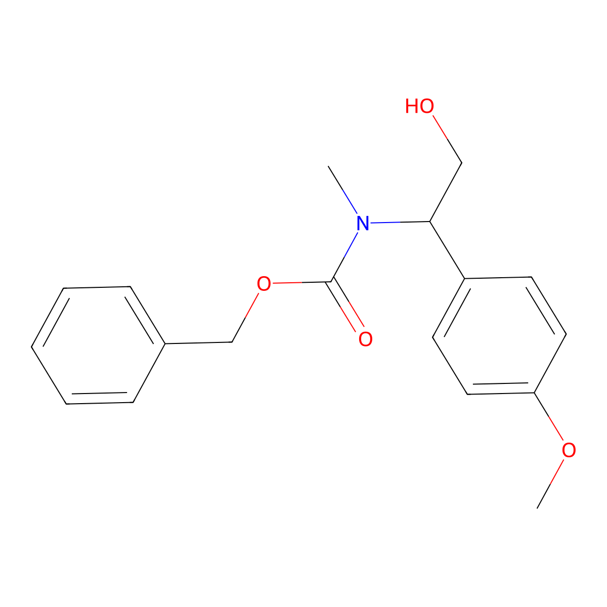benzyl N-[2-hydroxy-1-(4-methoxyphenyl)ethyl]-N-methylcarbamate molecular structure, CAS 2680838-37-1