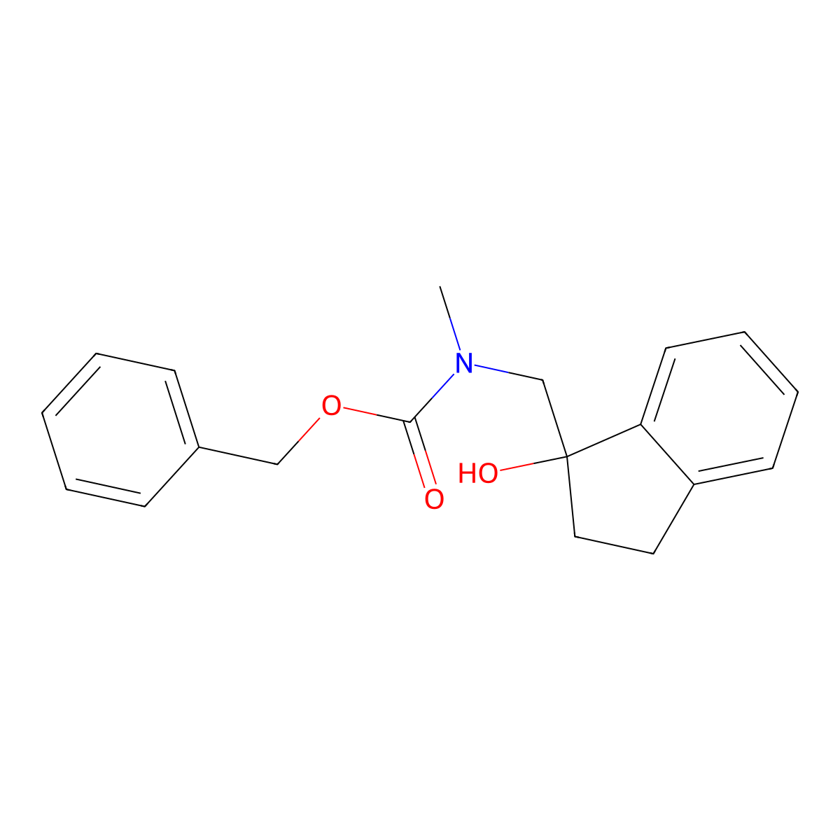 benzyl N-[(1-hydroxy-2,3-dihydro-1H-inden-1-yl)methyl]-N-methylcarbamate molecular structure, CAS 2680838-47-3