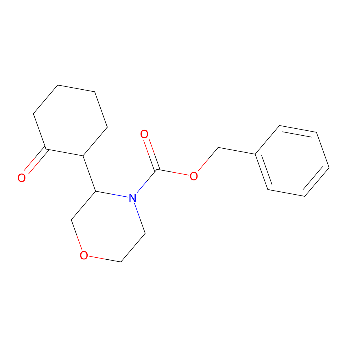 Benzyl 3-(2-oxocyclohexyl)morpholine-4-carboxylate molecular structure, CAS 2680838-53-1