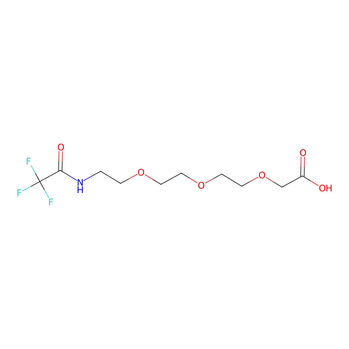 2-(2-{2-[2-(2,2,2-Trifluoroacetamido)ethoxy]ethoxy}ethoxy)acetic acid molecular structure, CAS 2680838-72-4