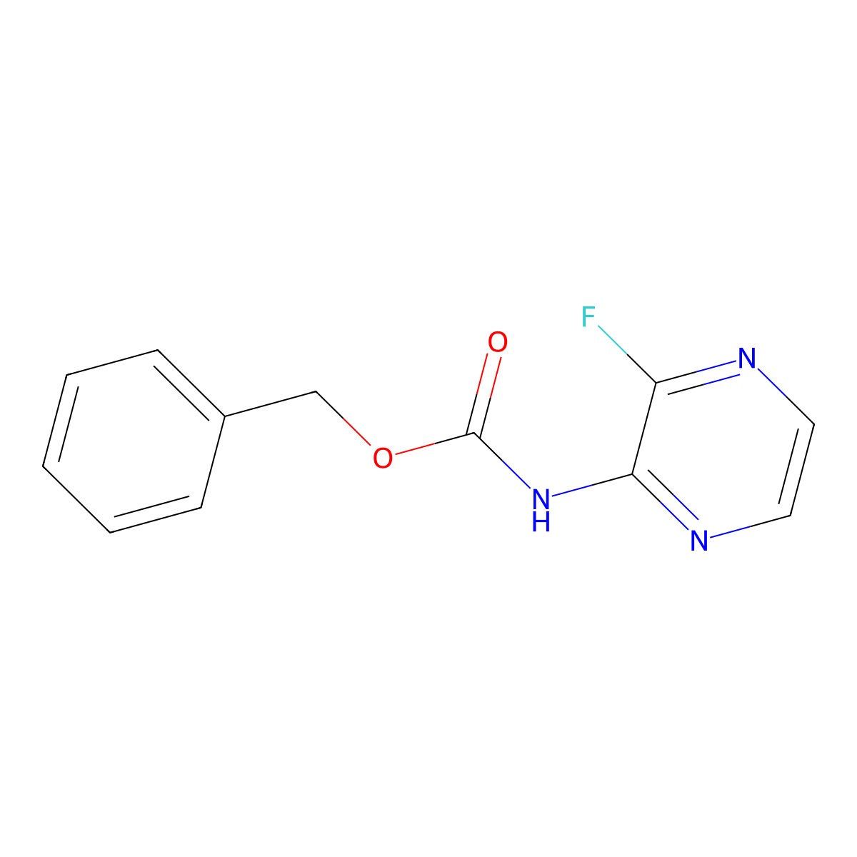 benzyl N-(3-fluoropyrazin-2-yl)carbamate molecular structure, CAS 2680839-00-1