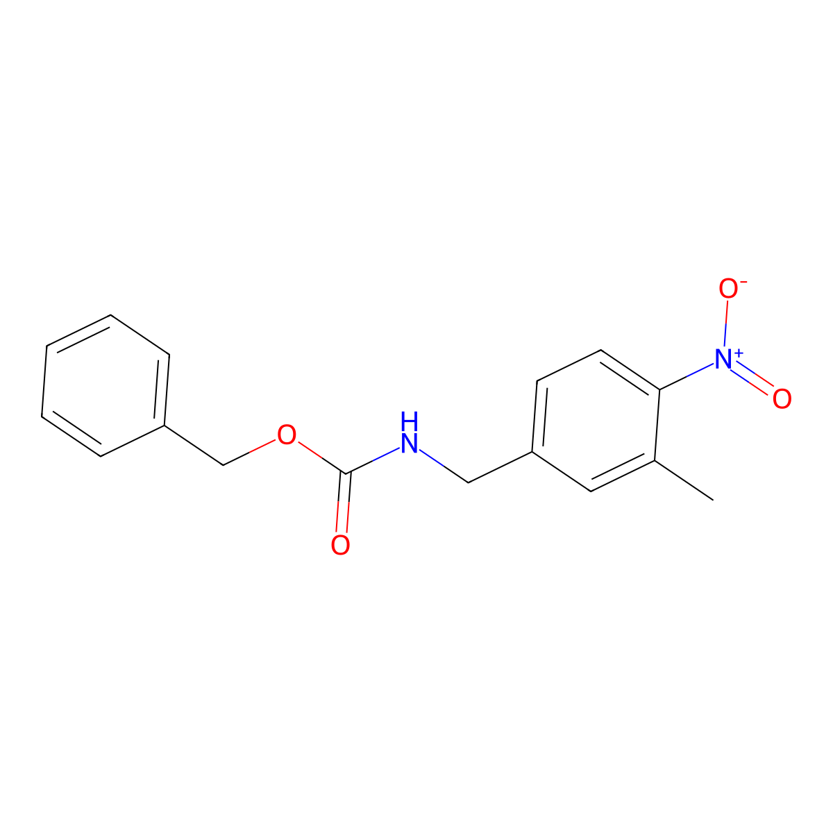 benzyl N-[(3-methyl-4-nitrophenyl)methyl]carbamate molecular structure, CAS 2680839-01-2