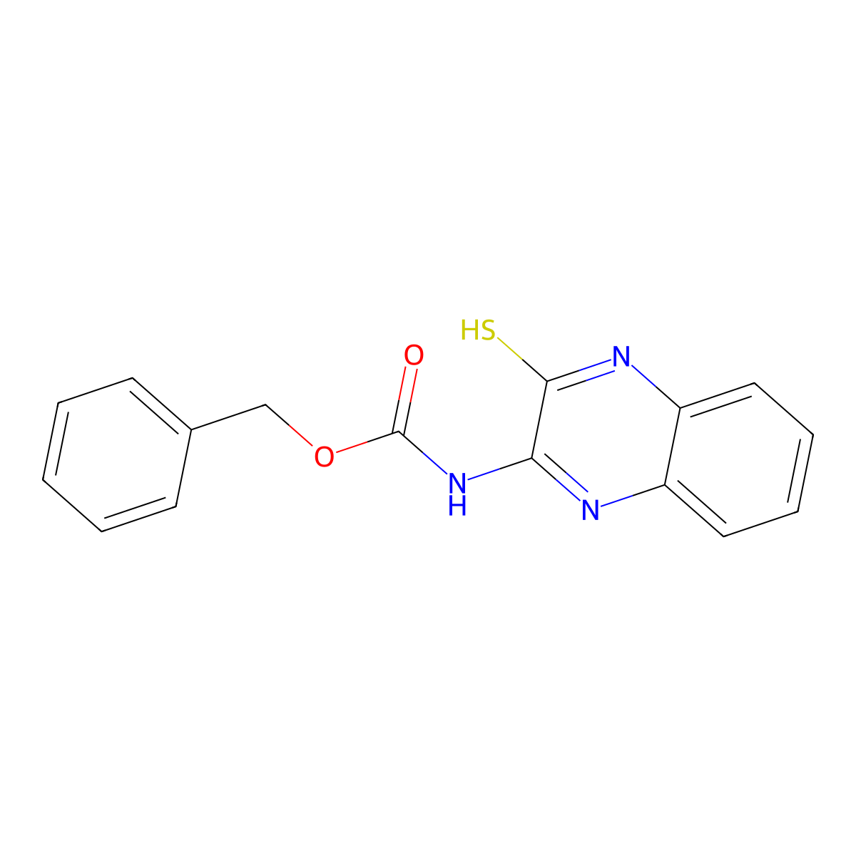 benzyl N-(3-sulfanylquinoxalin-2-yl)carbamate molecular structure, CAS 2680839-21-6