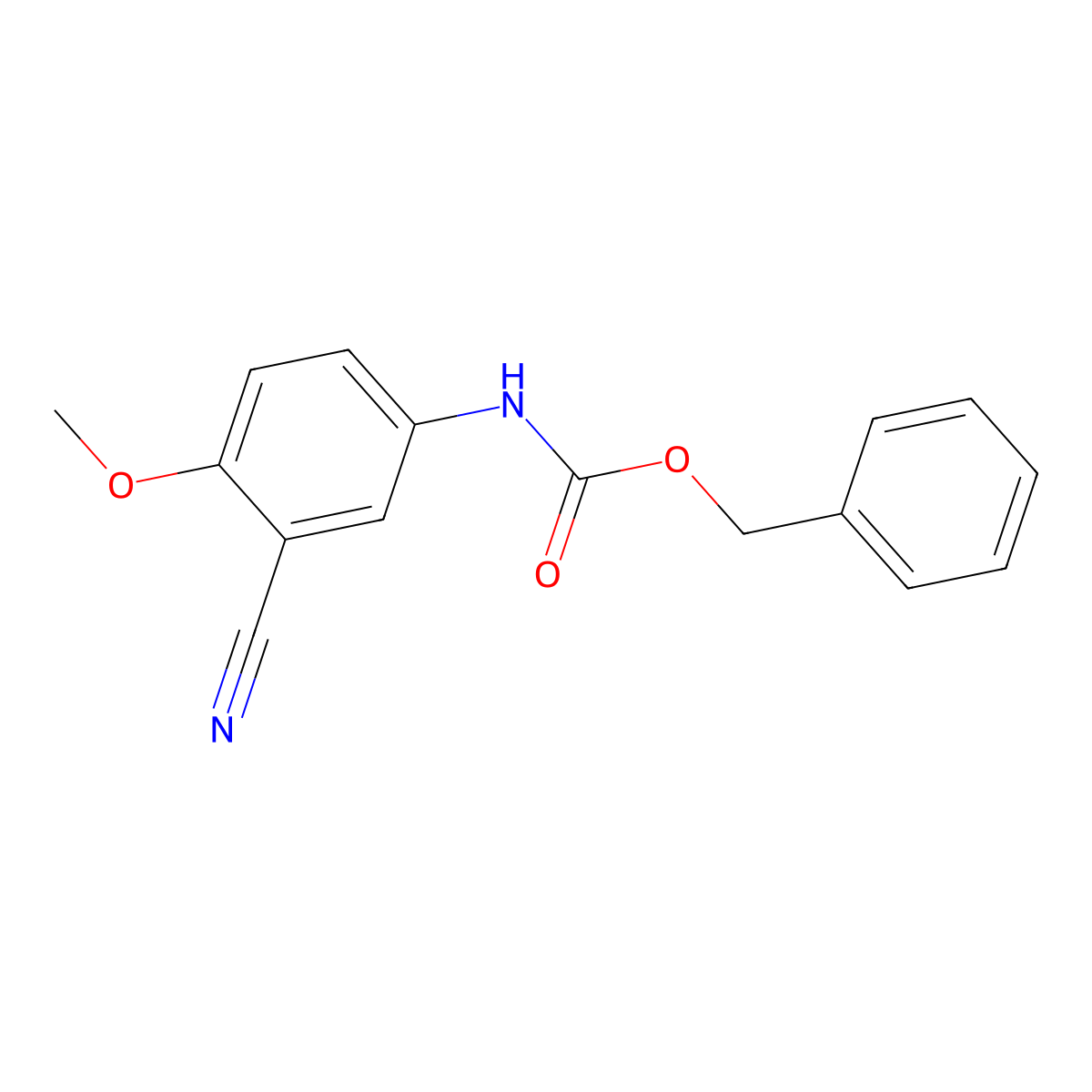 benzyl N-(3-cyano-4-methoxyphenyl)carbamate molecular structure, CAS 2680839-55-6