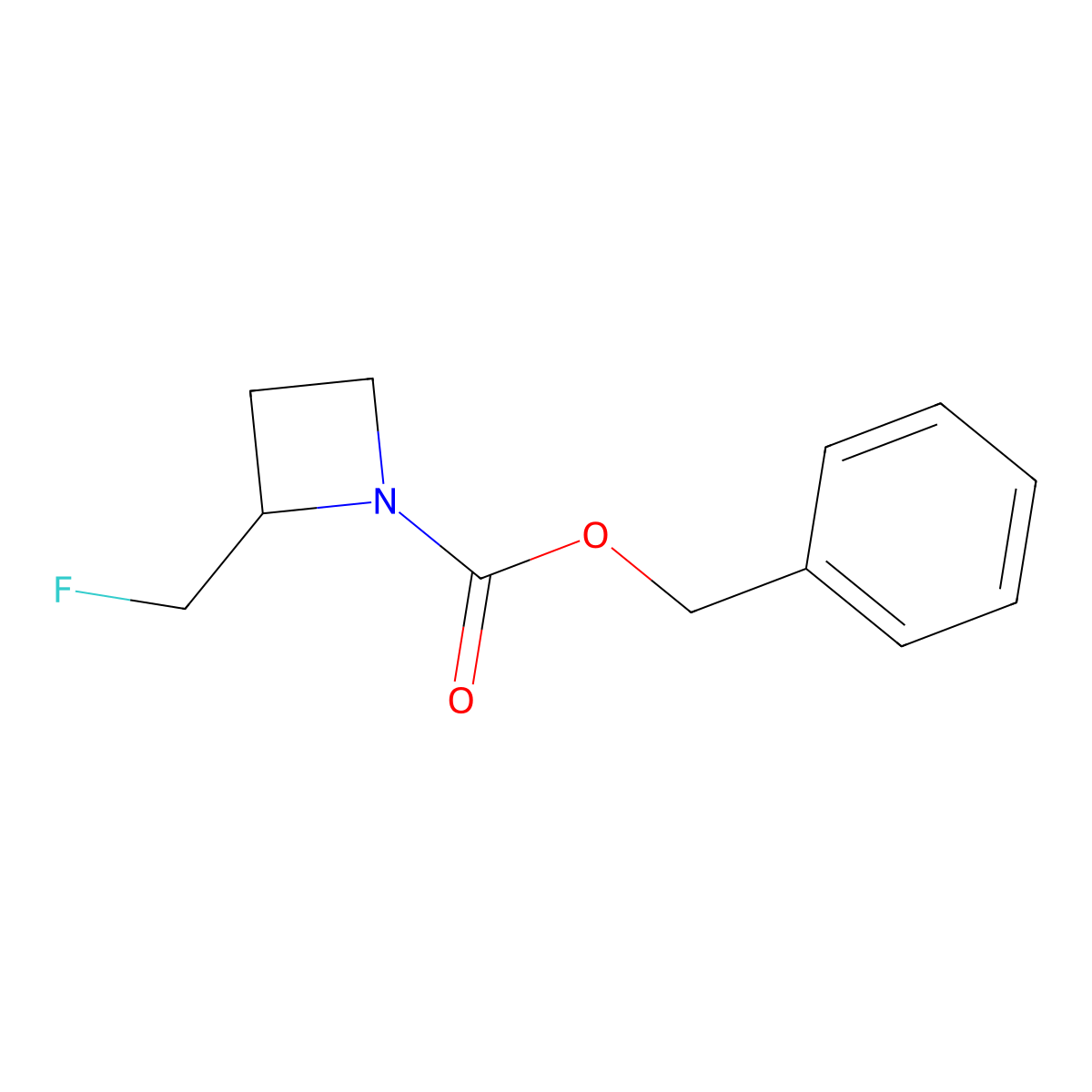 Benzyl 2-(fluoromethyl)azetidine-1-carboxylate molecular structure, CAS 2680839-60-3