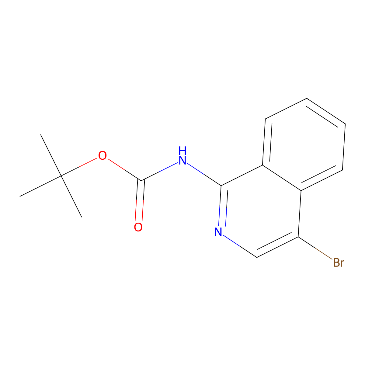 tert-butyl N-(4-bromoisoquinolin-1-yl)carbamate molecular structure, CAS 2680839-62-5