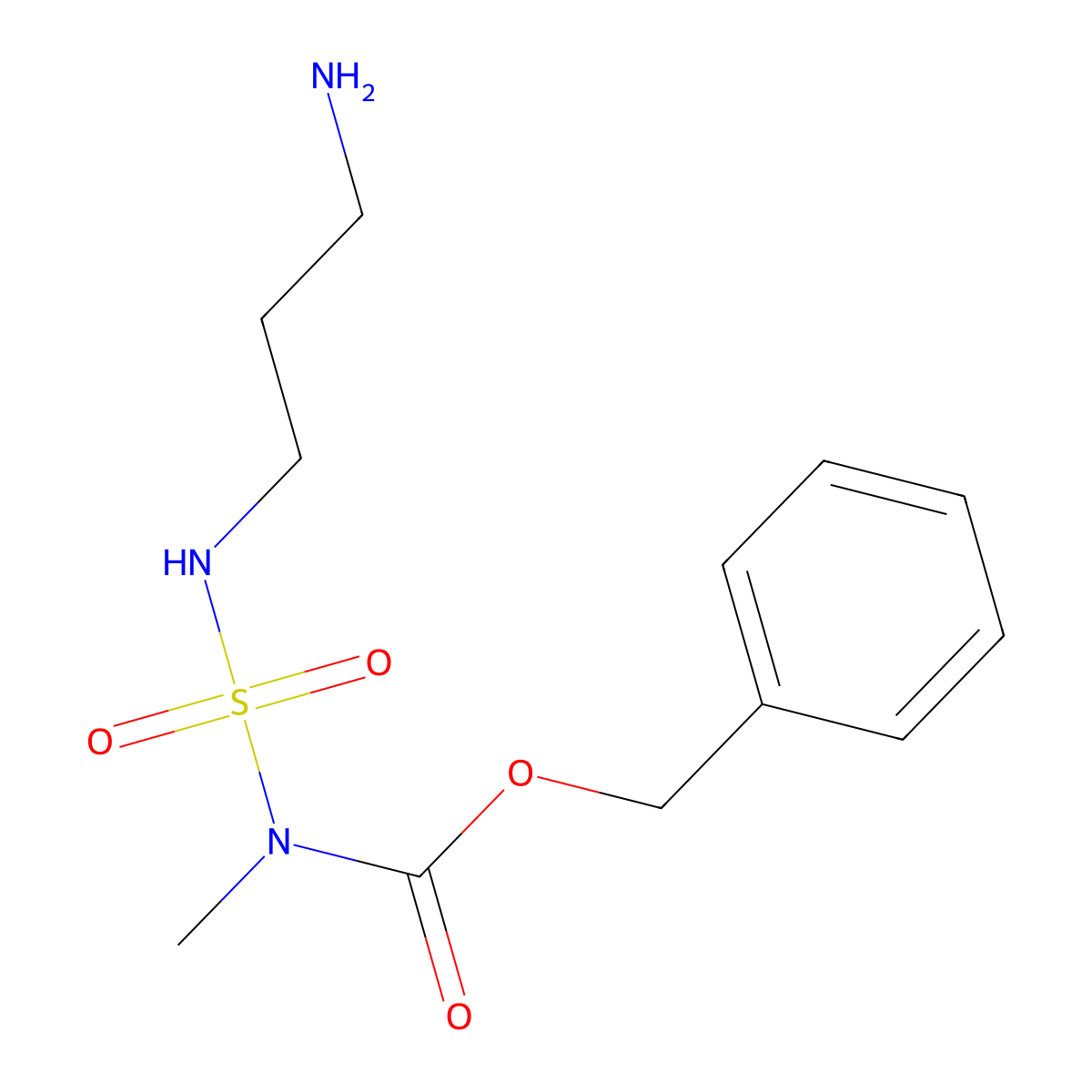 benzyl N-[(3-aminopropyl)sulfamoyl]-N-methylcarbamate molecular structure, CAS 2680839-69-2