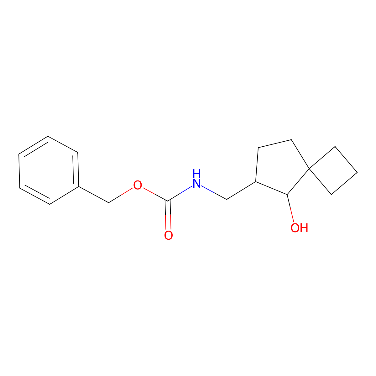 benzyl N-({5-hydroxyspiro[3.4]octan-6-yl}methyl)carbamate molecular structure, CAS 2680839-76-1