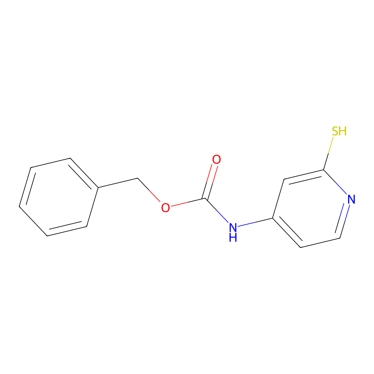 benzyl N-(2-sulfanylpyridin-4-yl)carbamate molecular structure, CAS 2680839-93-2