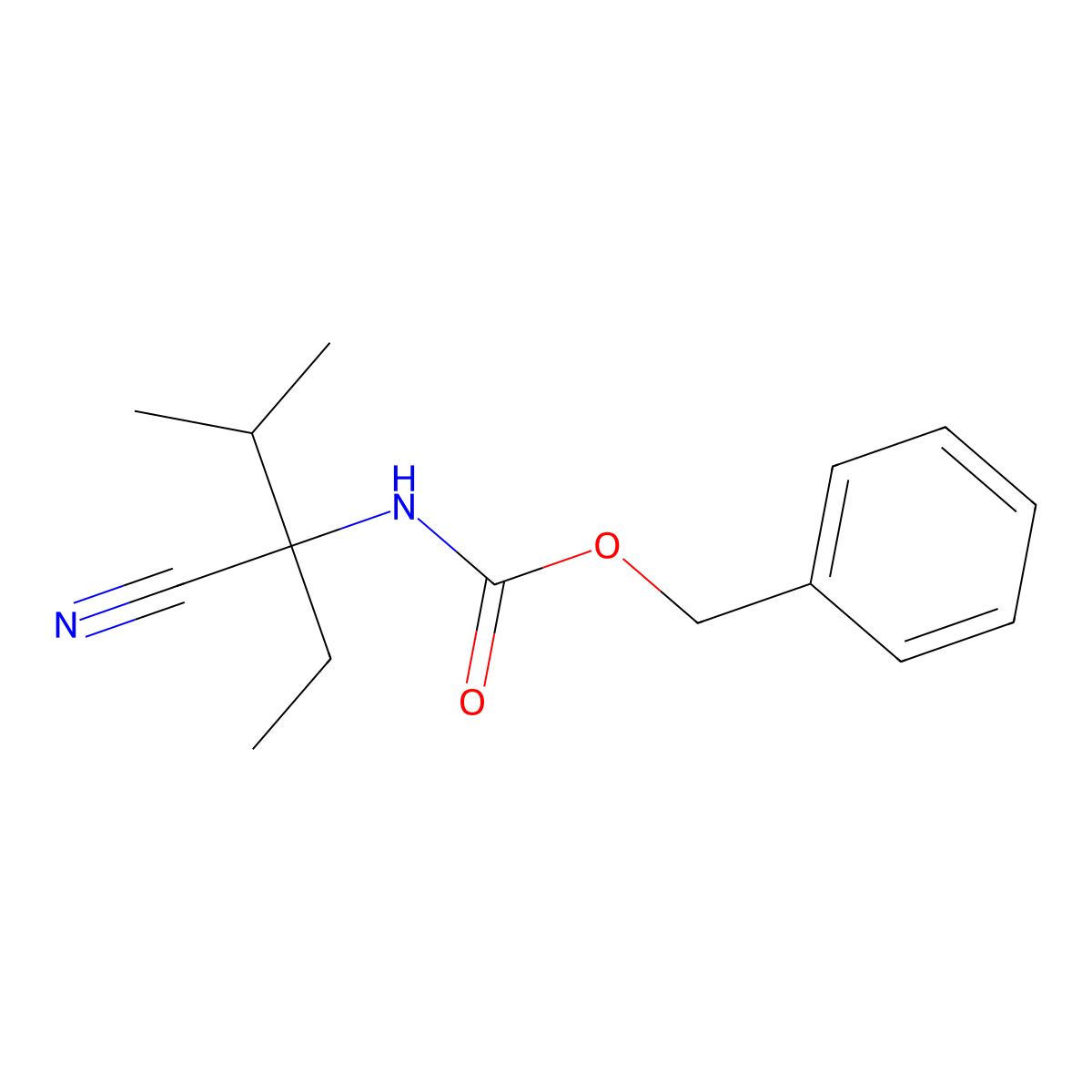 benzyl N-(1-cyano-1-ethyl-2-methylpropyl)carbamate molecular structure, CAS 2680839-99-8