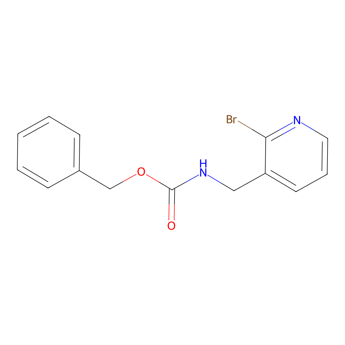 benzyl N-[(2-bromopyridin-3-yl)methyl]carbamate molecular structure, CAS 2680840-00-8