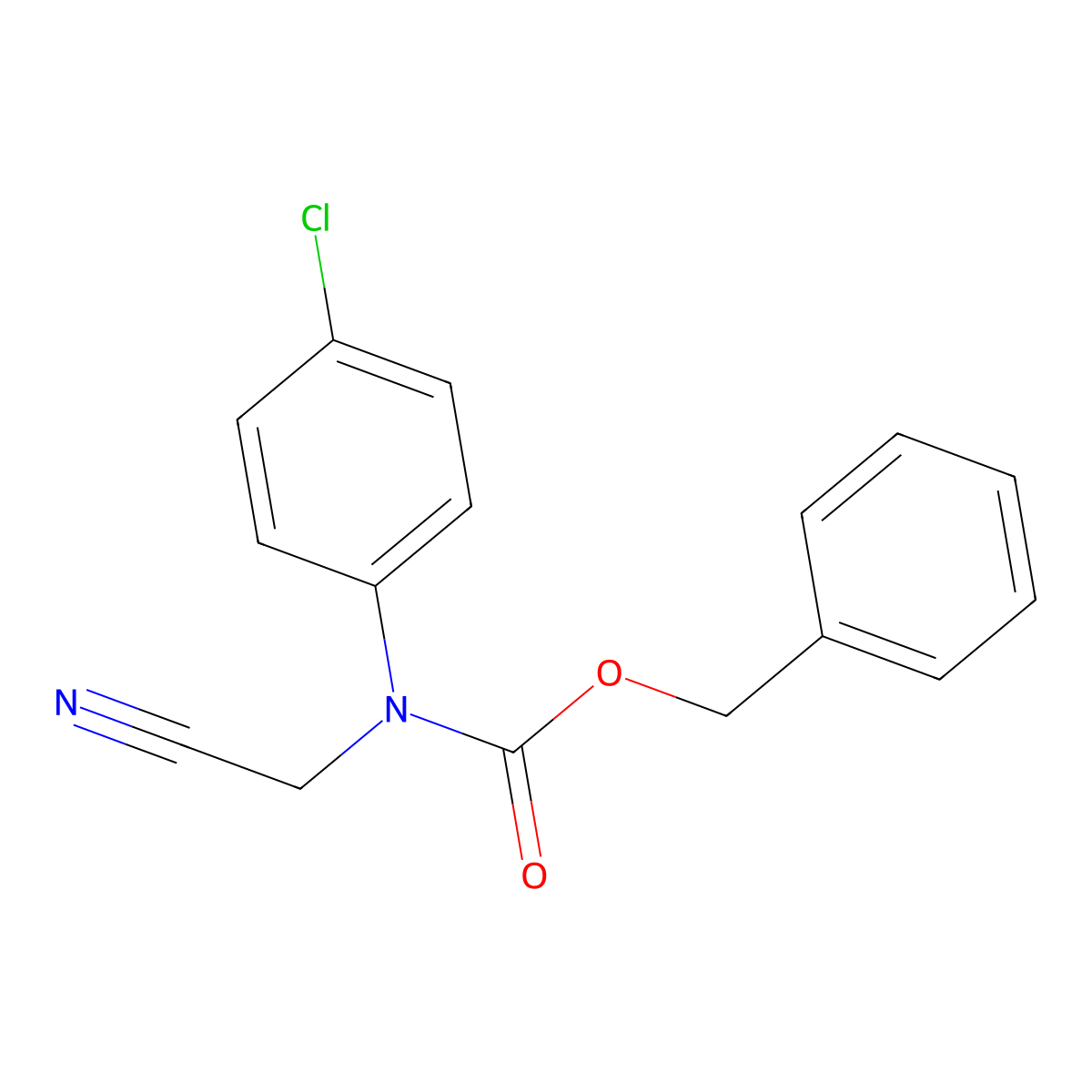 benzyl N-(4-chlorophenyl)-N-(cyanomethyl)carbamate molecular structure, CAS 2680840-33-7