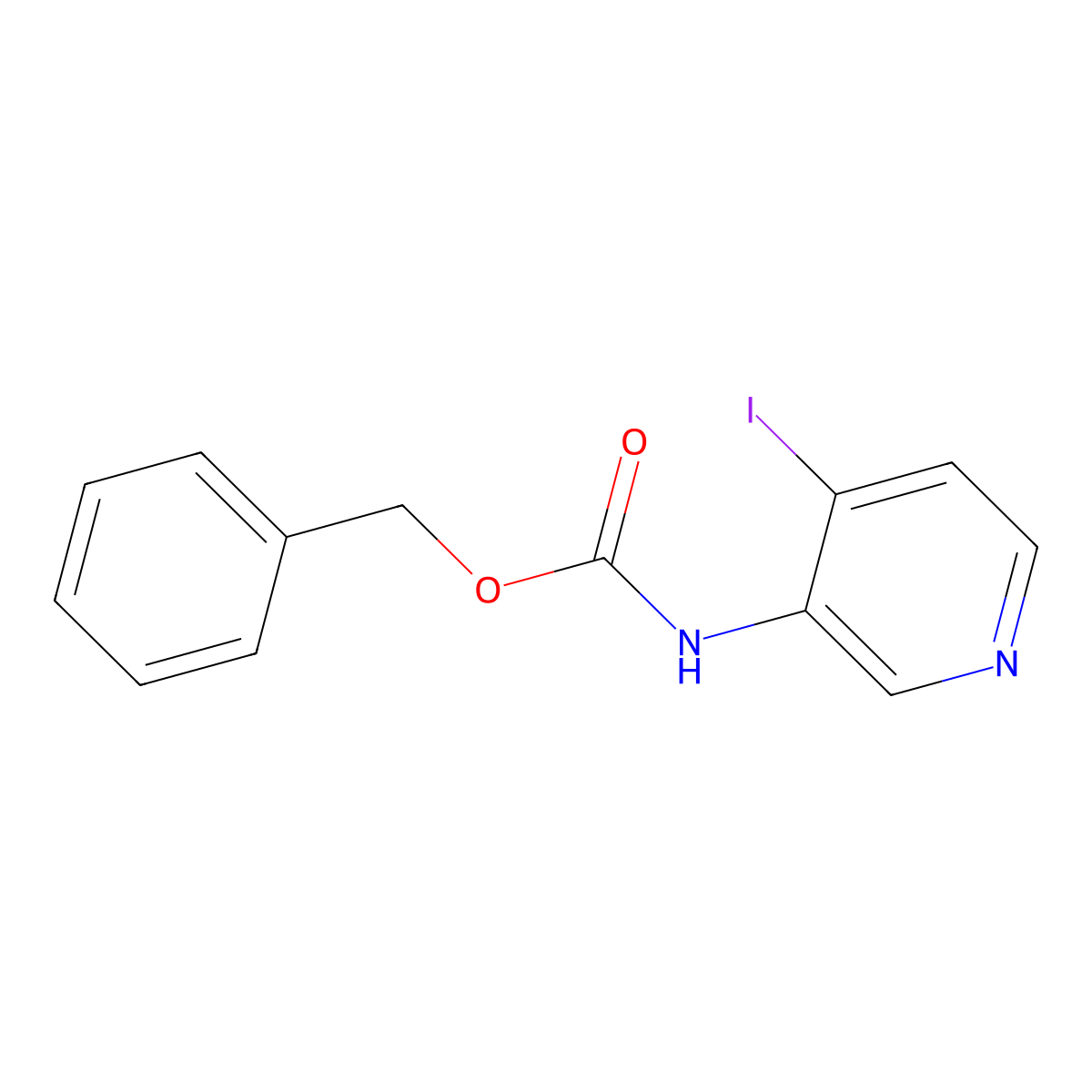 benzyl N-(4-iodopyridin-3-yl)carbamate molecular structure, CAS 2680840-35-9